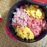 簡単♪カニマグロ玉子のプチ贅沢丼